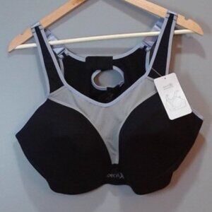 SpecifiXs All Around Sports‎ Bra Black Gray Size 48C NEW